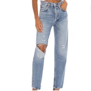 AGOLDE 90s Pinch-Waist Distressed Jeans